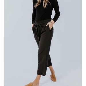 Plaid tie waisted Capri pants!